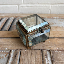 Load image into Gallery viewer, Antique French Glass Jewellery Casket Box c1890
