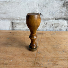 Load image into Gallery viewer, 1935 Cockburn &amp; Co Leith Port Wine Bottle Wax Seal Stamp - Produce of Portugal Brass &amp; Wood
