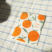 Load image into Gallery viewer, Thank You Oranges Letterpress Card
