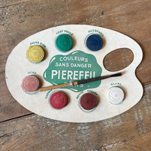 Load image into Gallery viewer, Vintage 1930s French Pierrefeu Paris Watercolor Palette - Couleurs Sans Danger - 7 Colors with Original Brush
