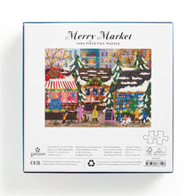 Load image into Gallery viewer, Merry Market 1000 Piece Gold Foil Puzzle
