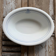 Load image into Gallery viewer, Vintage Ironstone Oval Serving Bowl - St. Michael’s College c1940s
