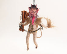 Load image into Gallery viewer, Handmade Spun Cotton Krampus Ornament
