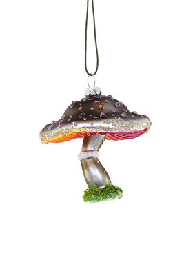 Purple Wooded Glen Glass Mushroom Ornament by Cody Foster and Co