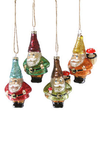Gnome Glass Ornament