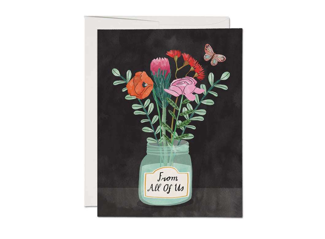 Flowers From Us Greeting Card by Red Cap Cards