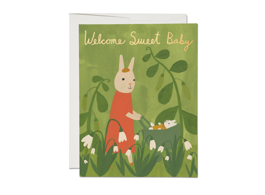 Sweet Bunny Baby Card by Red Cap Cards