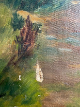 Load image into Gallery viewer, Vintage European Cottage Landscape Oil Painting on Canvas - “The House on the Hill, Nantucket”
