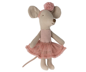 Maileg - Little Sister Ballerina Mouse - Rose