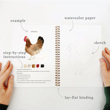 Load image into Gallery viewer, Animals Watercolour Workbook By Emily Lex Studio in the United States
