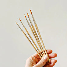 Load image into Gallery viewer, Watercolour Paintbrush Set/5 Wood Brushes
