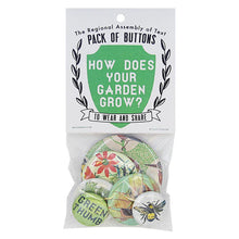 Load image into Gallery viewer, Garden Button Pack By Regional Assembly of Text in British Columbia
