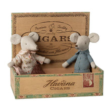 Load image into Gallery viewer, Maileg - Grandma &amp; Grandpa Mice in a Cigar Box - NEW
