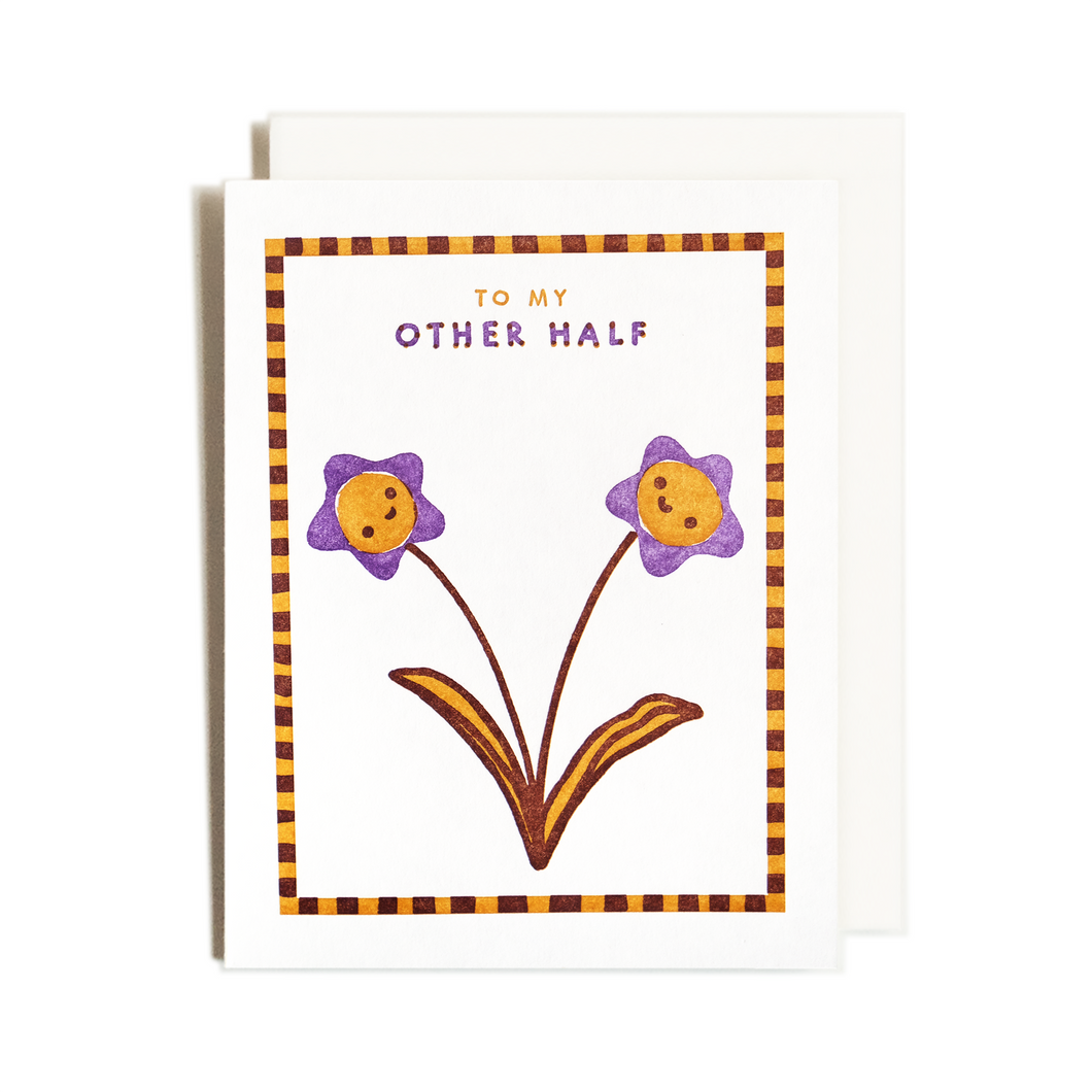 Other Half Letterpress Card made in Edmonton Alberta Canada