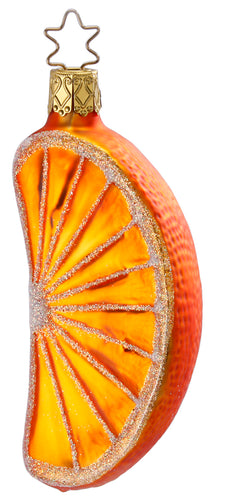 Orange Slice Glass Ornament by Inge Glas in Germany