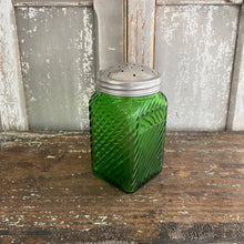 Load image into Gallery viewer, Vintage Green Owens Illinois  Glass Shaker Bottle
