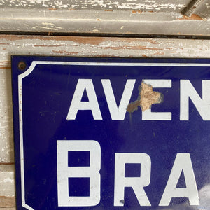 Antique Porcelain Street Sign