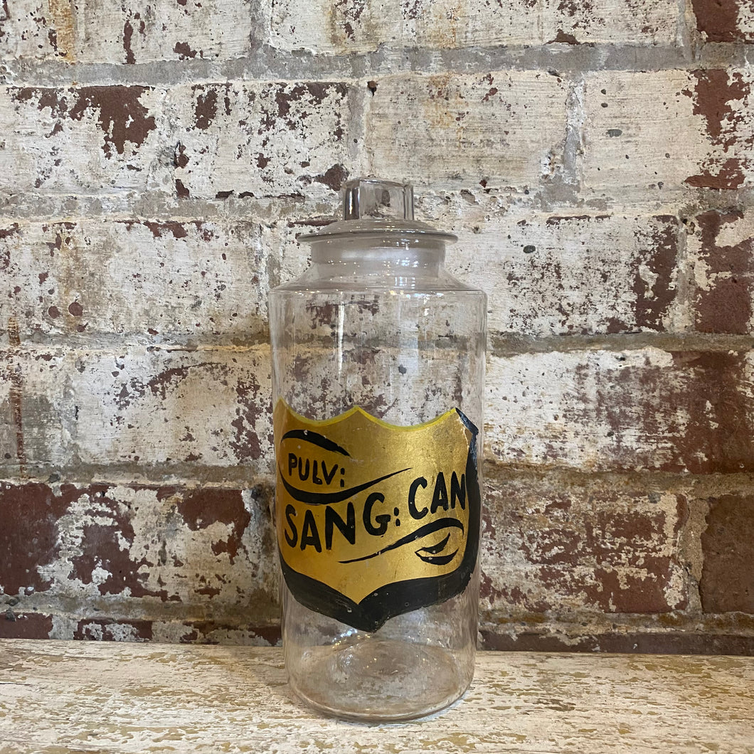 Antique Pharmacy Bottle - Pulv Sang Can