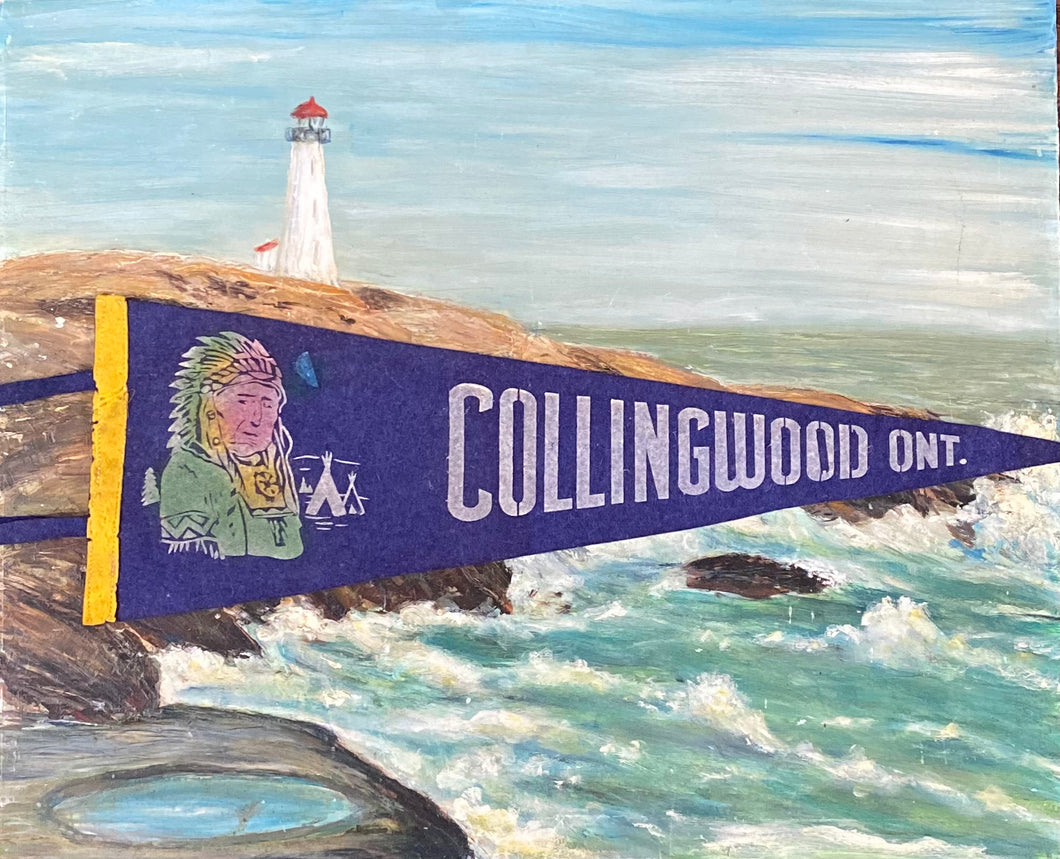 Vintage Felt Pennant - Collingwood, Ontario -  c1960s