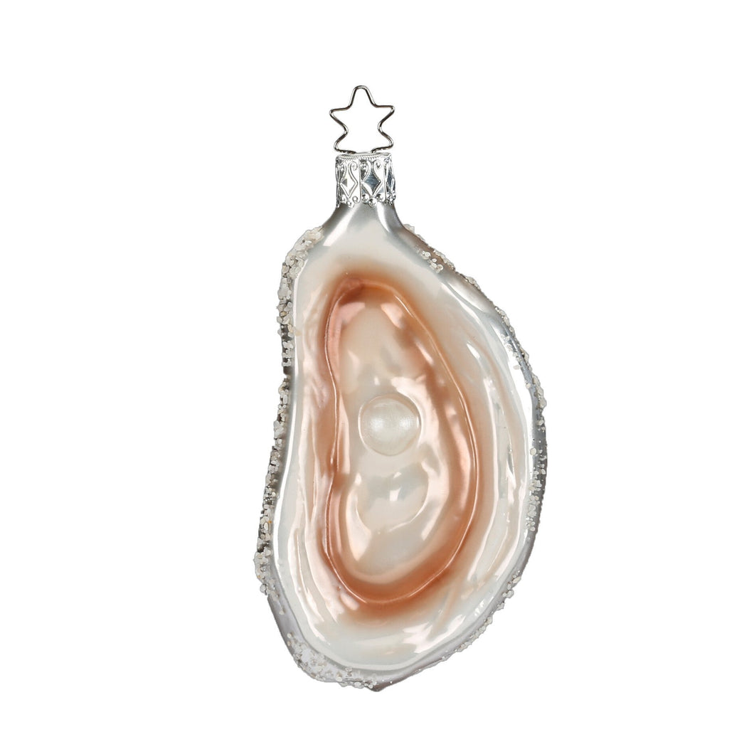Half Oyster with Pearl Glass Ornament