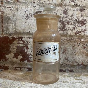Antique Pharmacy Bottle - Fer Citras