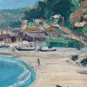 Vintage Beach Painting c1967