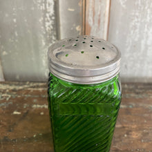 Load image into Gallery viewer, Vintage Green Owens Illinois  Glass Shaker Bottle
