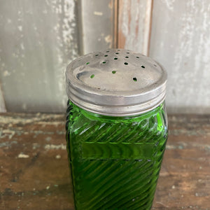 Vintage Green Owens Illinois Glass Shaker Bottle