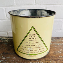 Load image into Gallery viewer, Antique Brown Bear Honey Tin c1922
