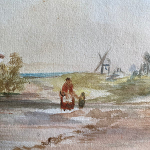 Vintage European Watercolour on Paper