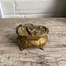 Load image into Gallery viewer, Antique Gilt Metal Jewel Trinket Box - Small

