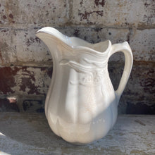 Load image into Gallery viewer, Vintage Ironstone White Wheat Pitcher
