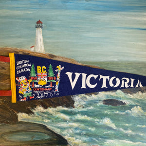 Vintage Felt Pennant - Victoria, BC c1960