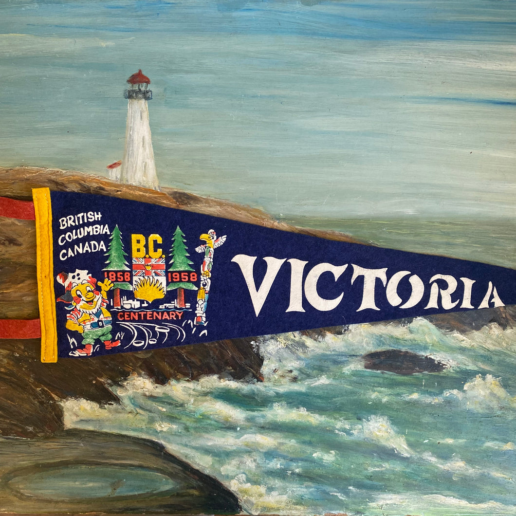 Vintage Felt Pennant - Victoria, BC c1960