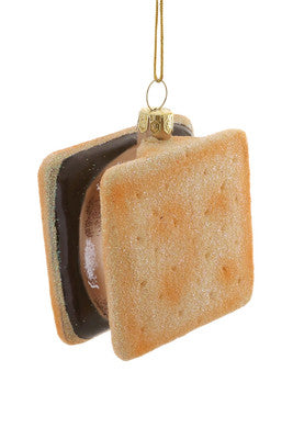 Campfire S’more Glass Ornament