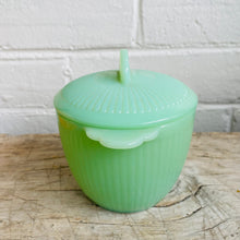 Load image into Gallery viewer, Vintage Fire King Jadeite Sugar Bowl with Lid
