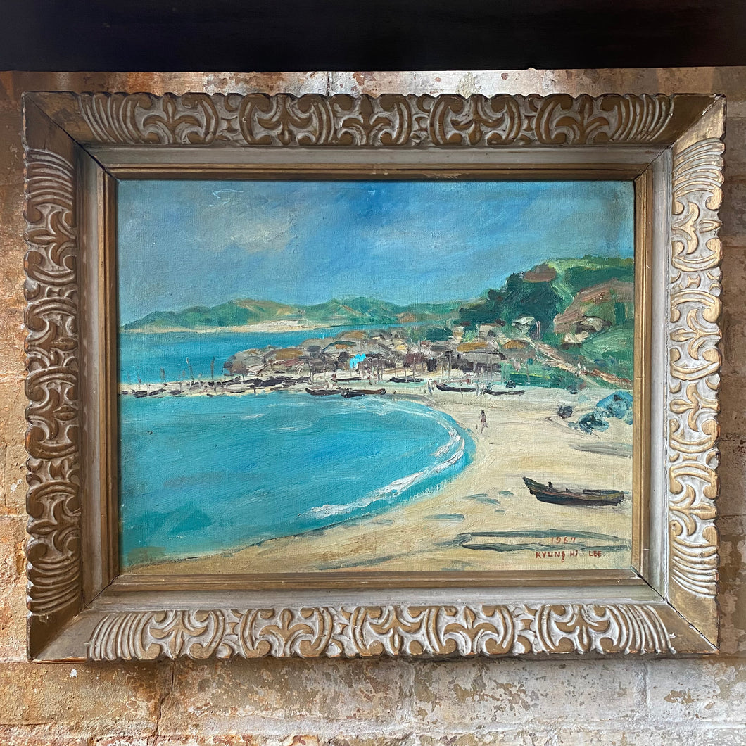 Vintage Beach Painting c1967