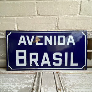 Antique Porcelain Street Sign
