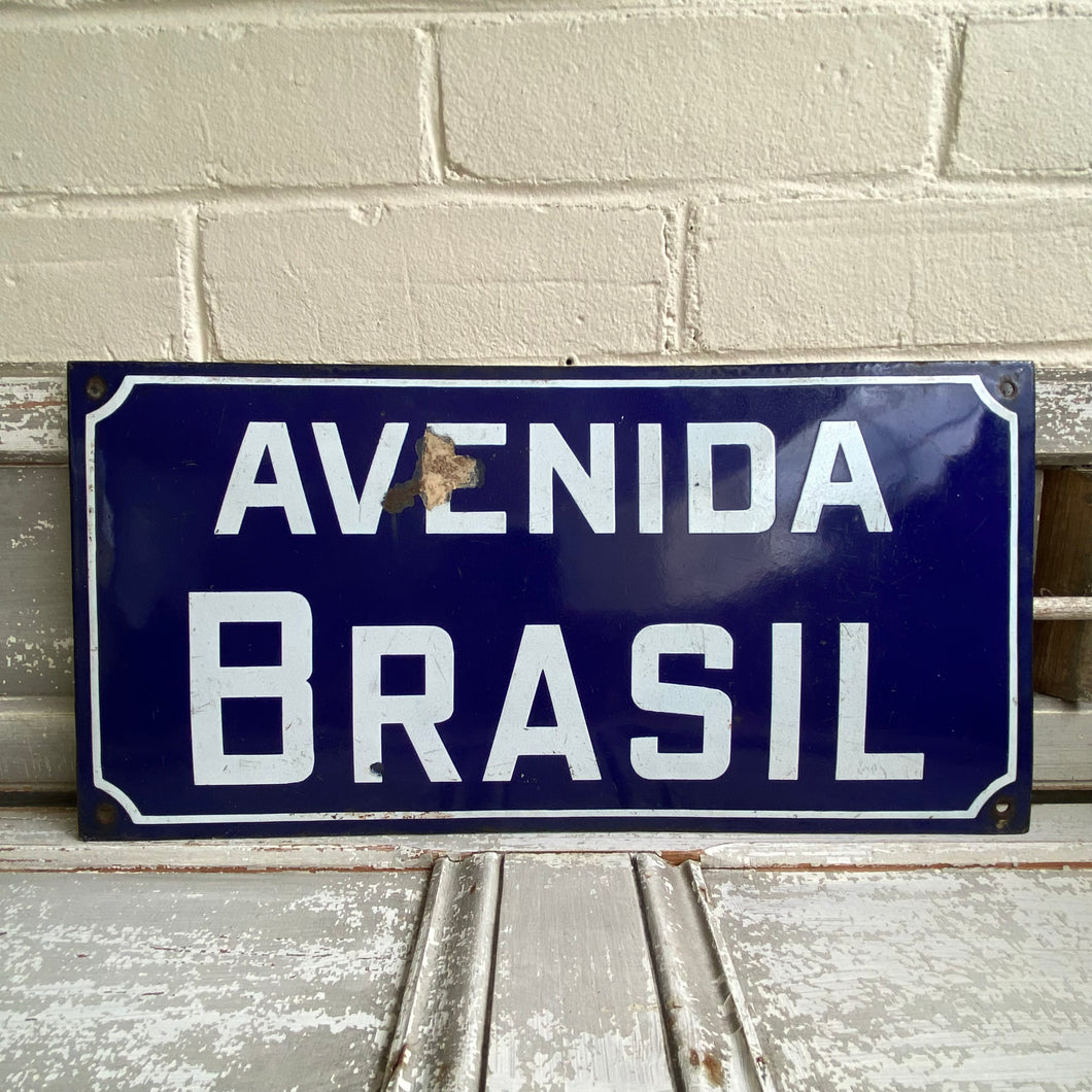 Antique Porcelain Street Sign