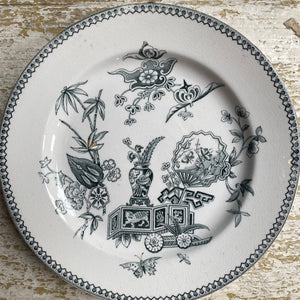 Antique Aesthetic Movement Transferware 7-3/4” Plates