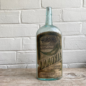 19th Century Hirsh’s Crescent Brand Ammonia Bottle