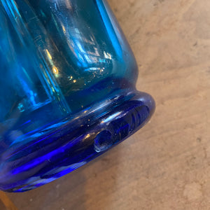 Rare Blue Glass Soda Siphon/Seltzer Bottle