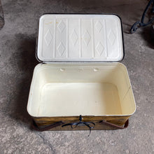 Load image into Gallery viewer, Vintage Tin Litho Picnic Basket c1950s
