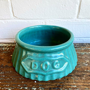 Vintage Pottery Dog Bowl