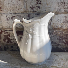 Load image into Gallery viewer, Vintage Ironstone White Wheat Pitcher
