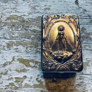 Antique French Silverplated Rosary Box