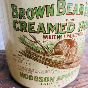 Antique Brown Bear Honey Tin c1922