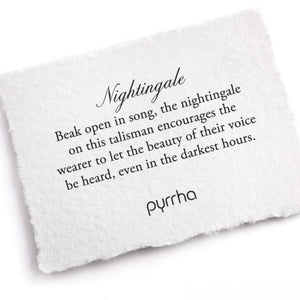 Pyrrha - Nightingale Talisman Necklace Made in Vancouver