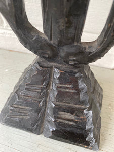 Antique Black Forest Carved Wood Religious Artifact Bisque Corpus Jesus Christ Altar Made in Germany 19th Century