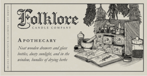 Apothecary Candle 10oz by Folklore Candle Company Made in Ontario Canada